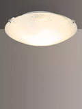 John Lewis Conrad flush ceiling light with frosted glass, imported from the UK