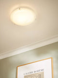 John Lewis Conrad flush ceiling light with frosted glass, imported from the UK