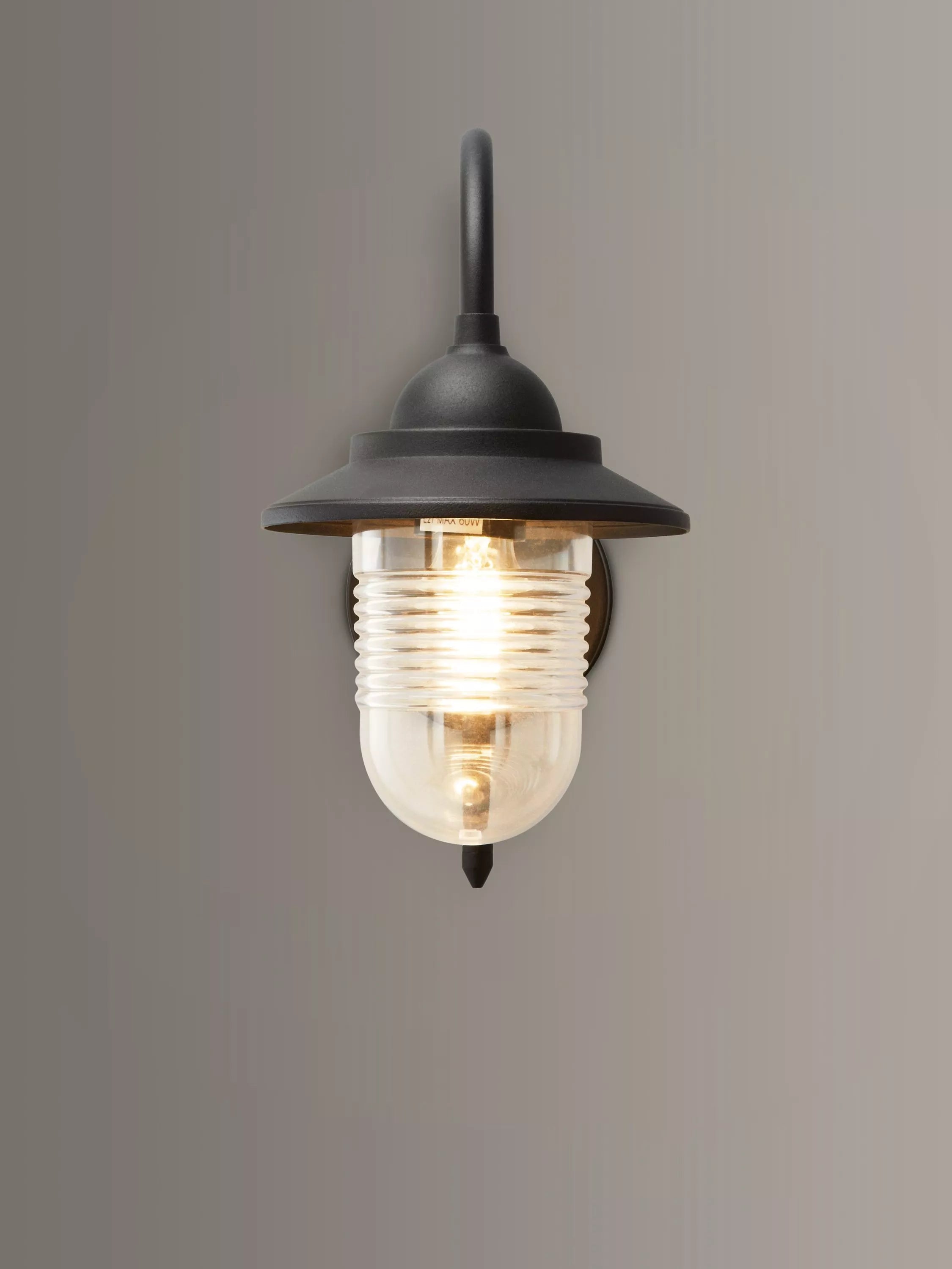 John Lewis Wickham outdoor wall light black, UK version