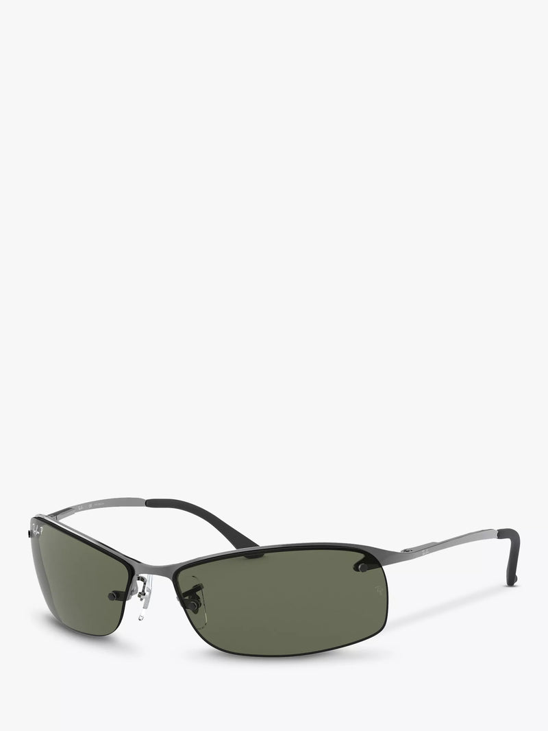 Ray-Ban RB3183 polarised rectangular sunglasses (British brand)