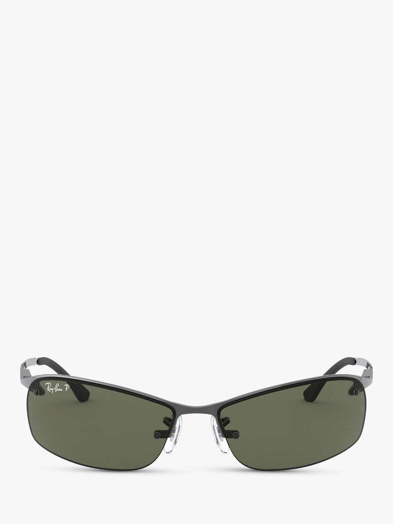 Ray-Ban RB3183 polarised rectangular sunglasses (British brand)