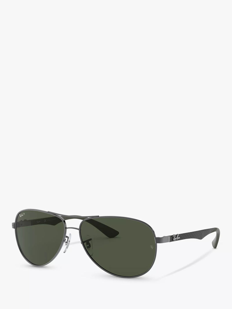 Ray-Ban Aviator polarised sunglasses gunmetal grey gradient, imported from the UK