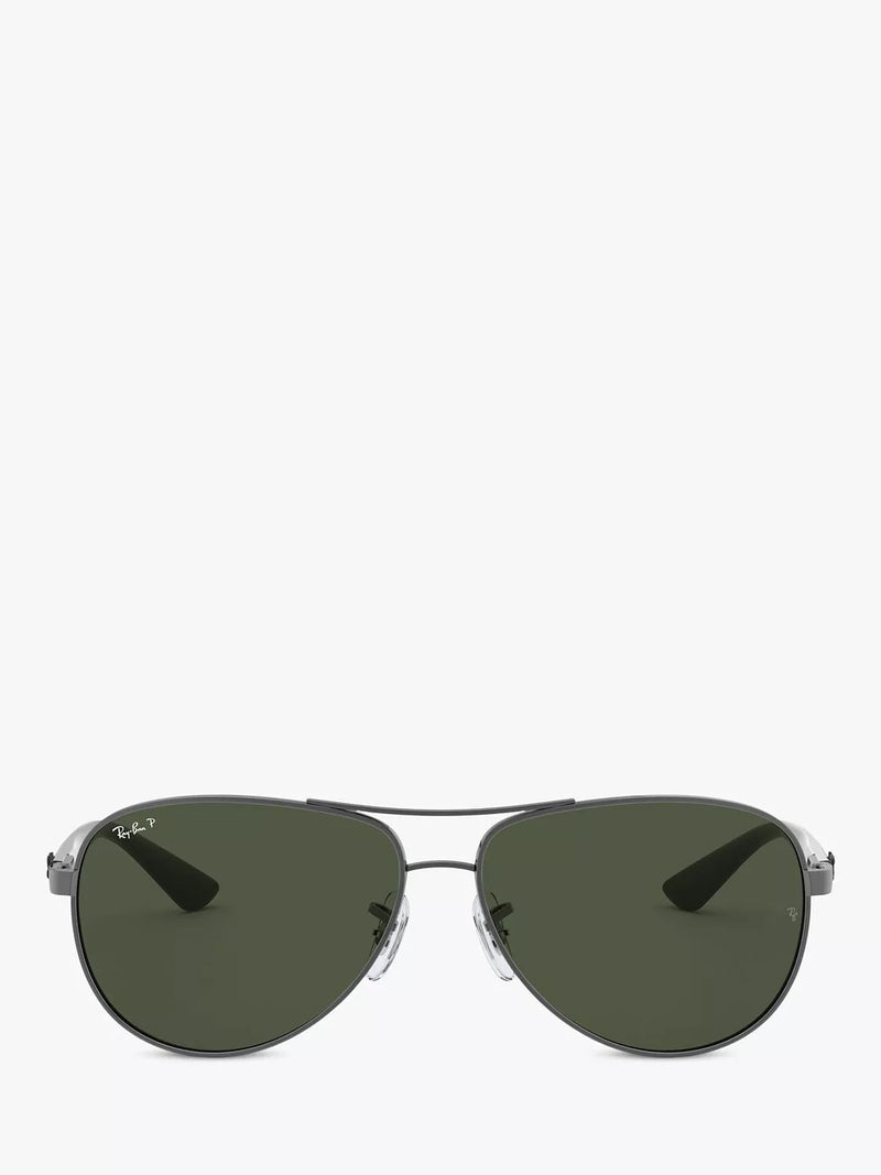 Ray-Ban Aviator polarised sunglasses gunmetal grey gradient, imported from the UK
