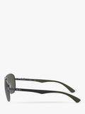 Ray-Ban Aviator polarised sunglasses gunmetal grey gradient, imported from the UK