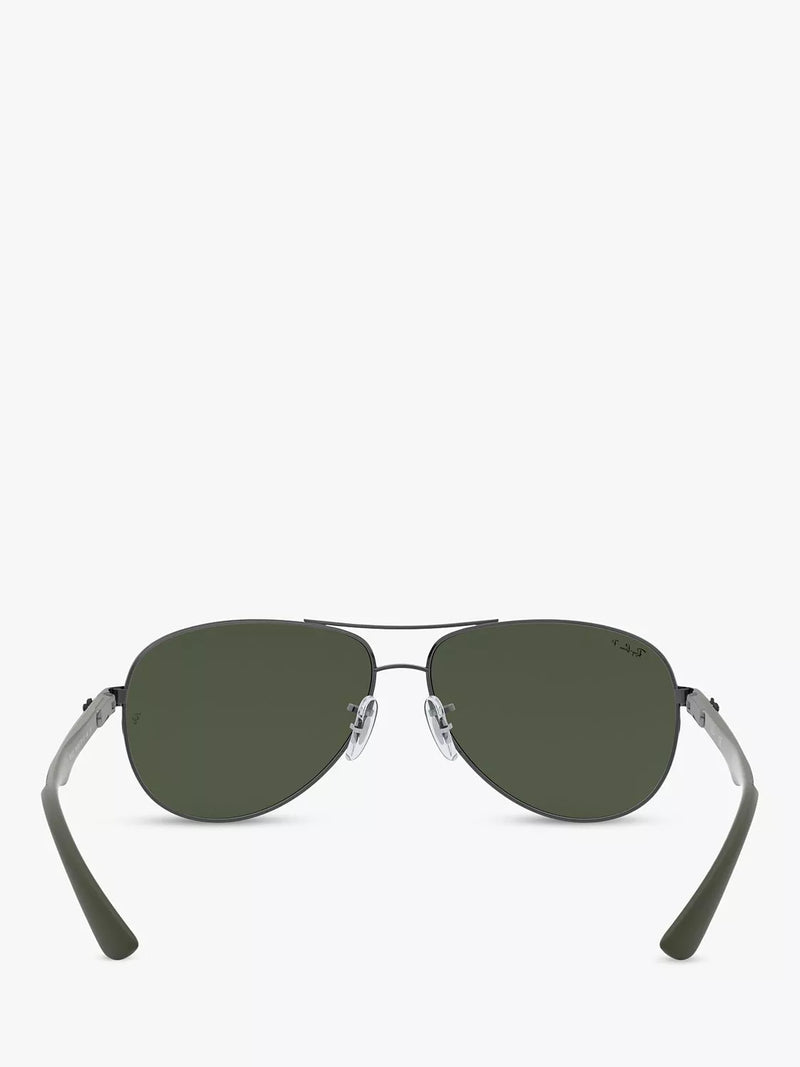 Ray-Ban Aviator polarised sunglasses gunmetal grey gradient, imported from the UK