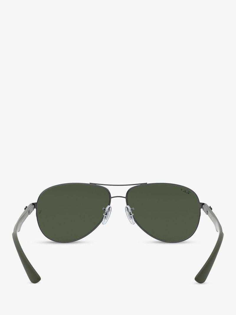 Ray-Ban Aviator polarised sunglasses gunmetal grey gradient, imported from the UK