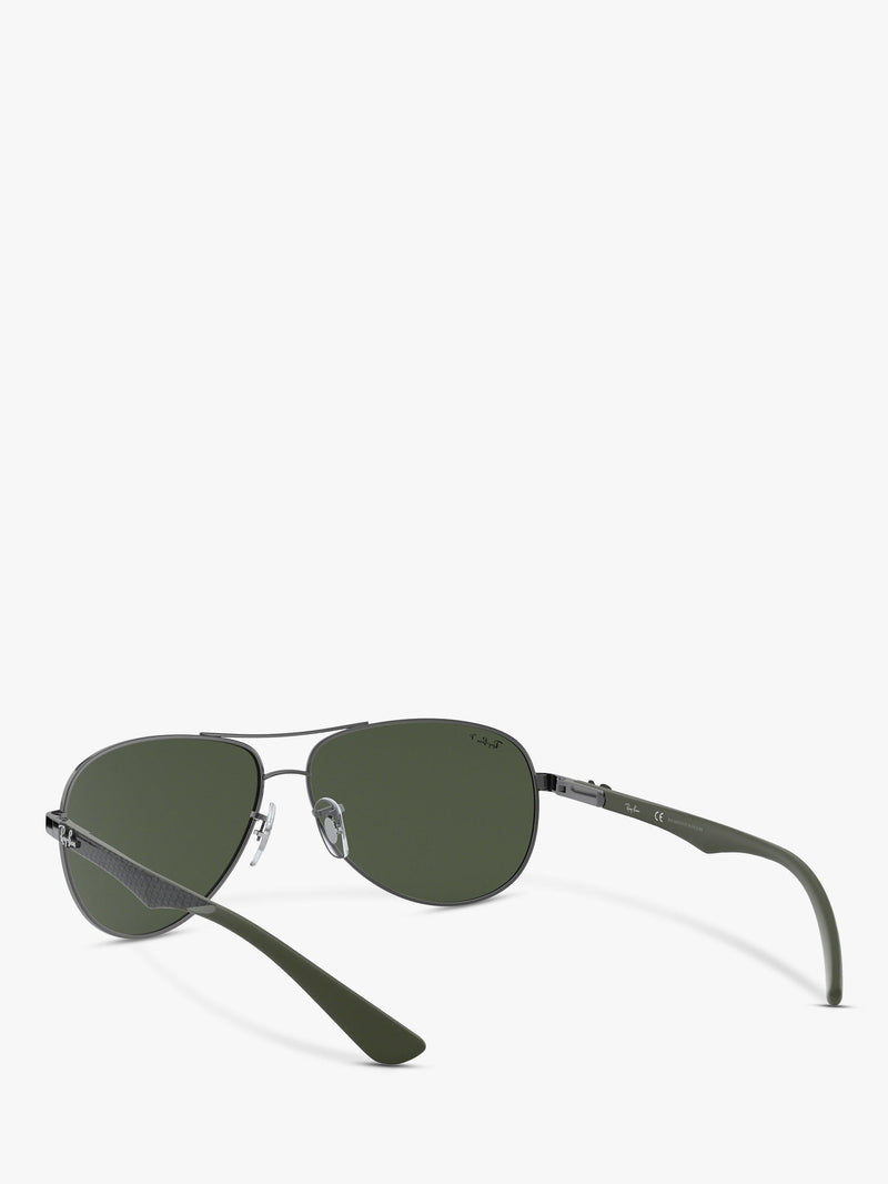 Ray-Ban Aviator polarised sunglasses gunmetal grey gradient, imported from the UK