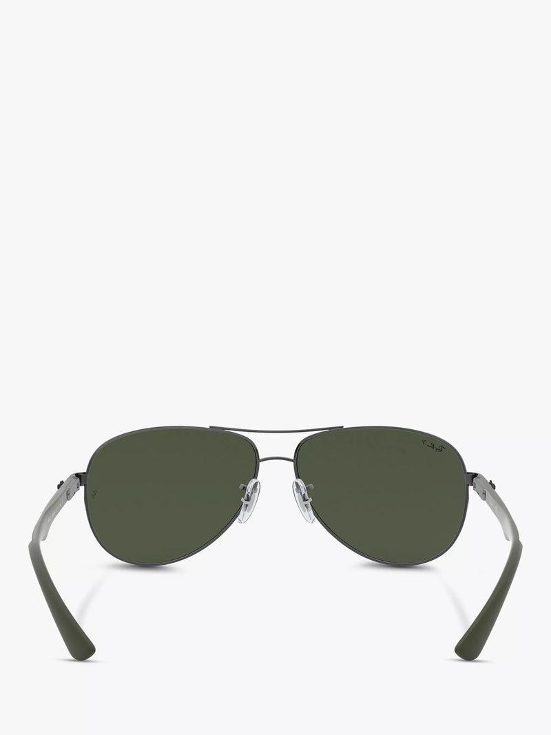 Ray-Ban Aviator polarised sunglasses gunmetal grey gradient, imported from the UK