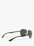 Ray-Ban Aviator polarised sunglasses gunmetal grey gradient, imported from the UK