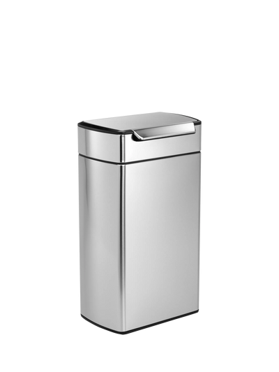 Poubelle tactile rectangulaire John Lewis en acier inoxydable brossé, capacité 40 litres - Acheter en ligne chez McGrocer