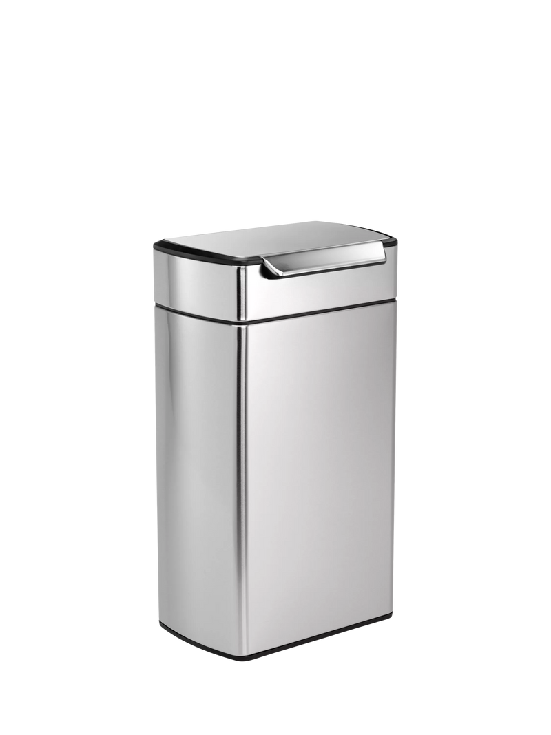 simplehuman rectangular touch bar bin brushed stainless steel 40L (British brand)