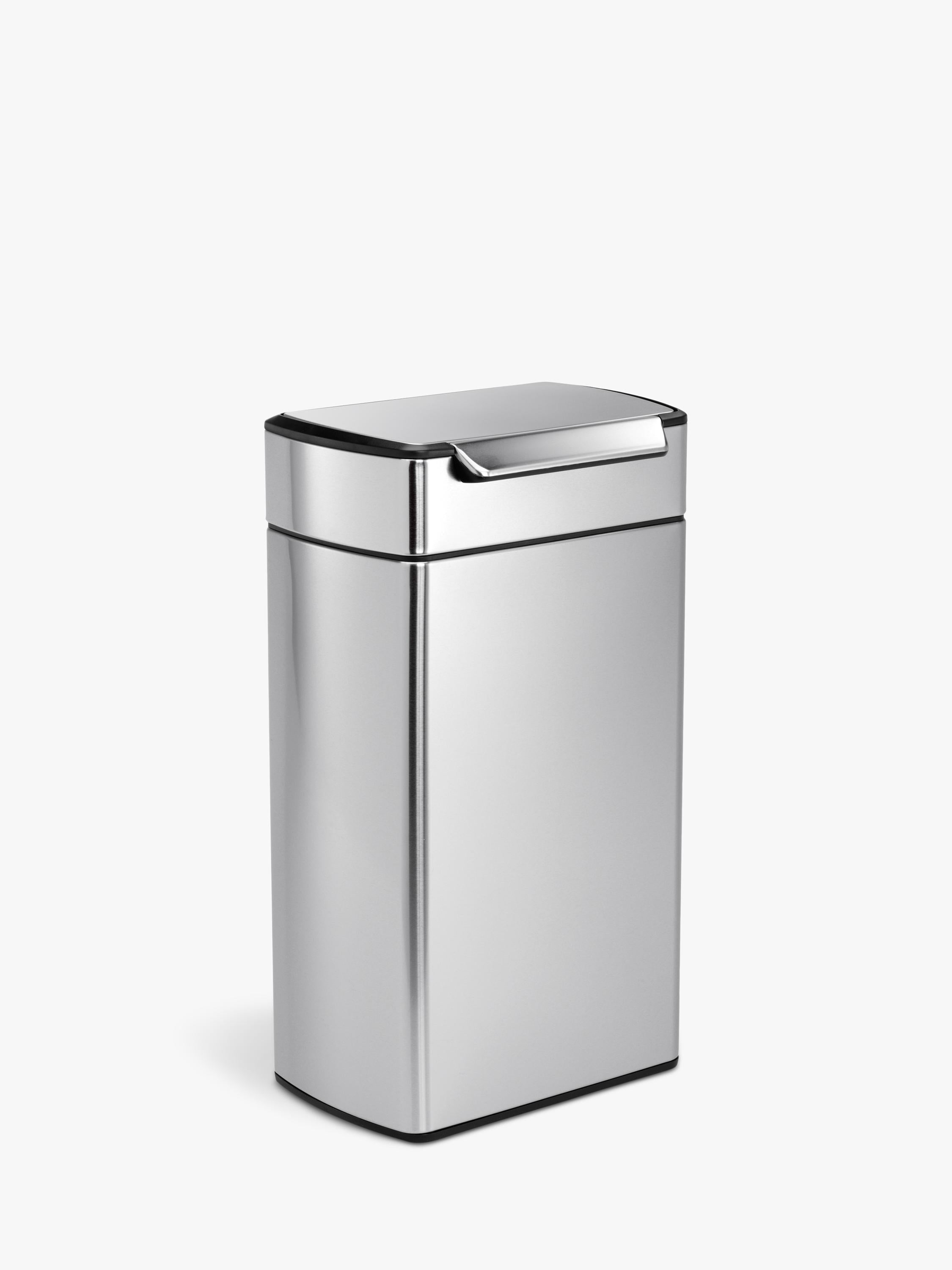 simplehuman rectangular touch bar bin brushed stainless steel 40L (British brand)