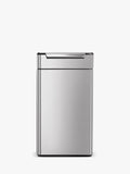 simplehuman rectangular touch bar bin brushed stainless steel 40L (British brand)
