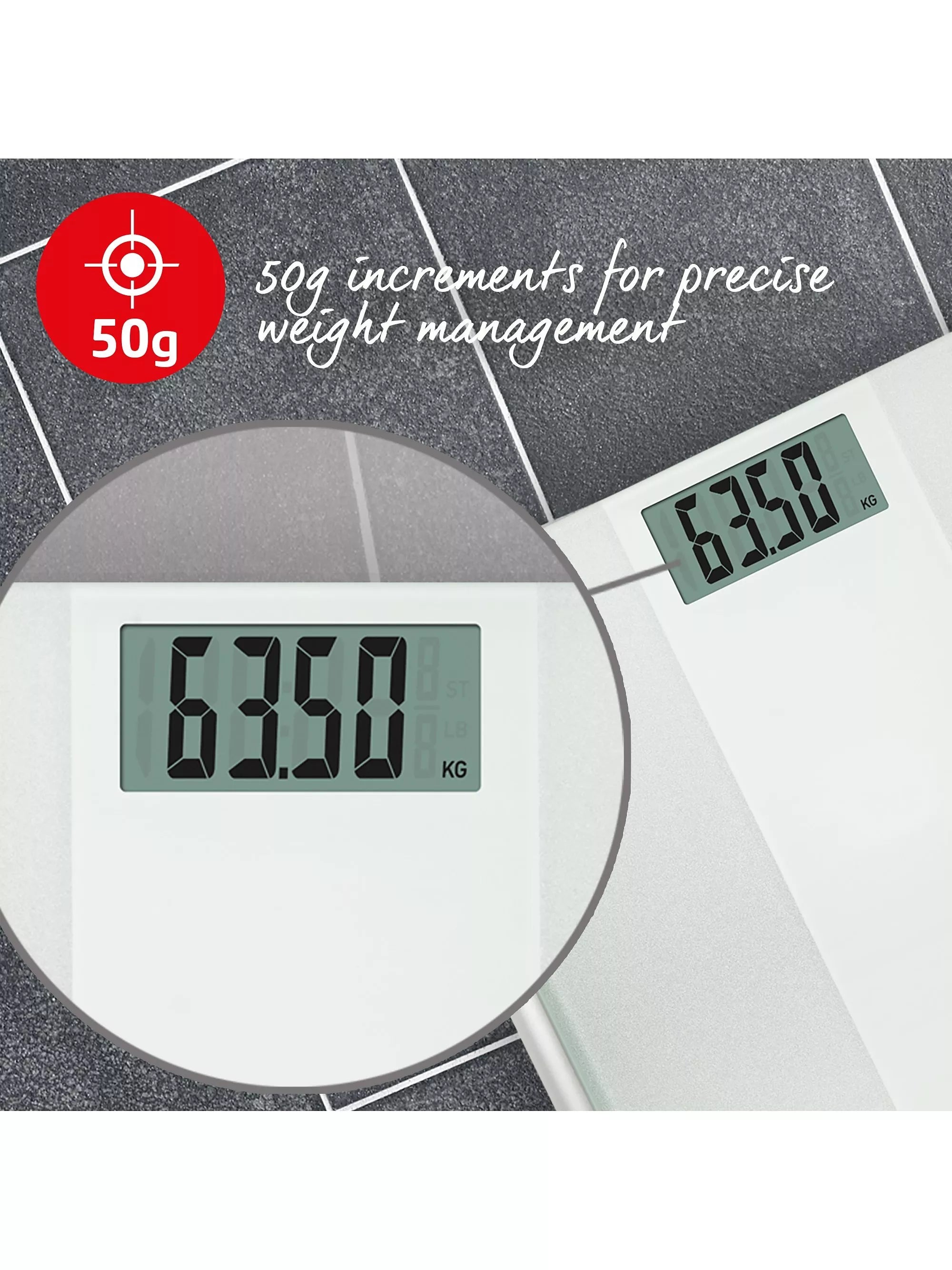 Salter digital bathroom scale in glass - British product
