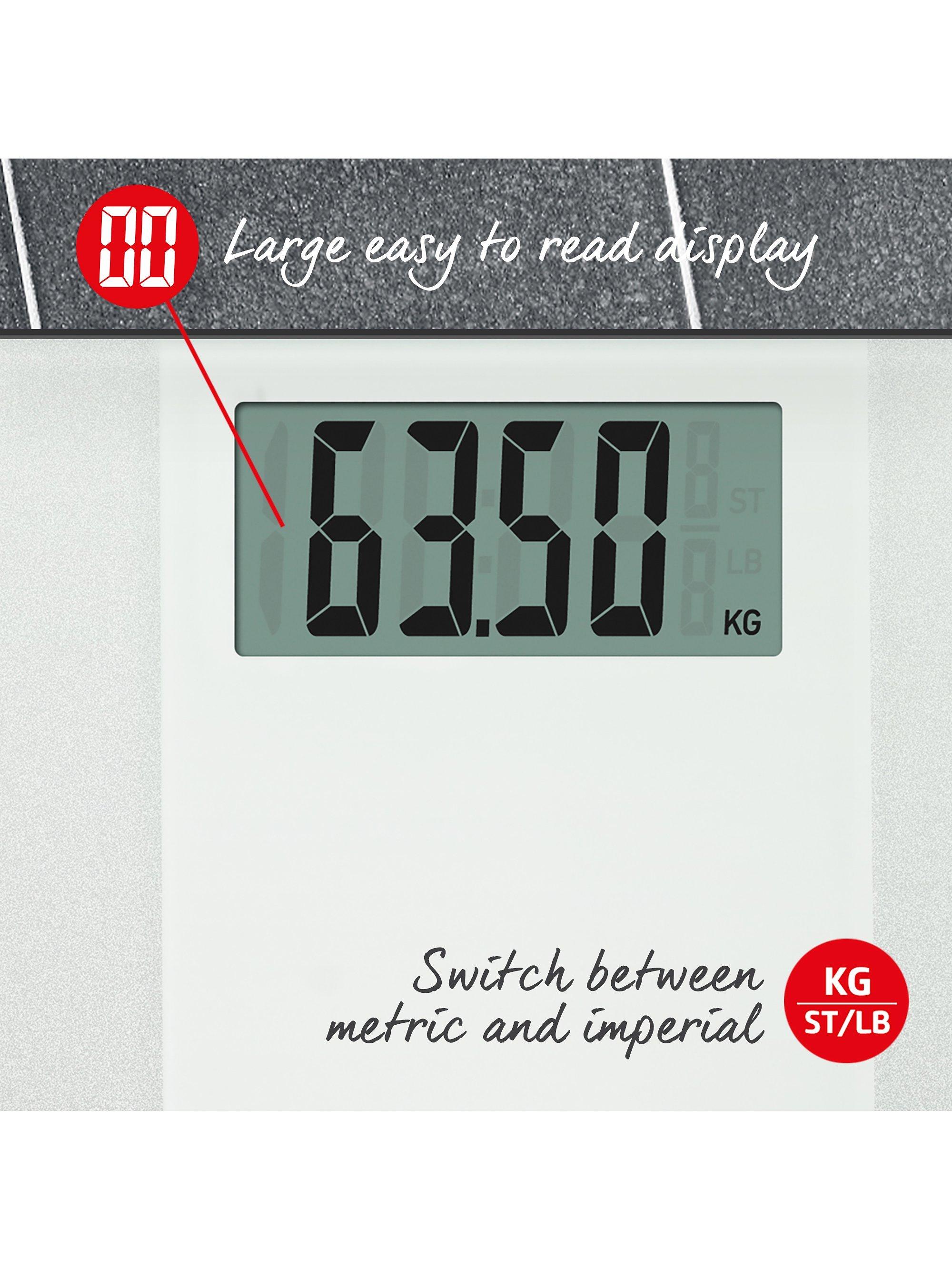 Salter digital bathroom scale in glass - British product