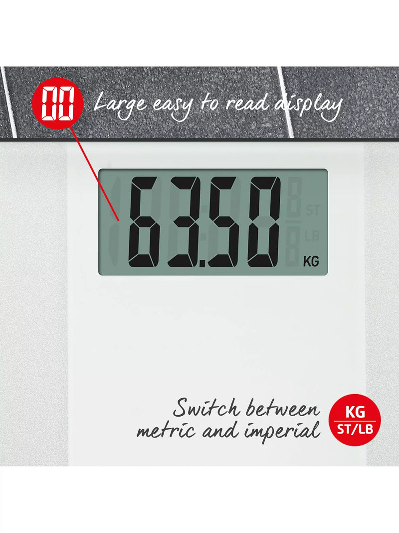 Salter digital bathroom scale in glass - British product