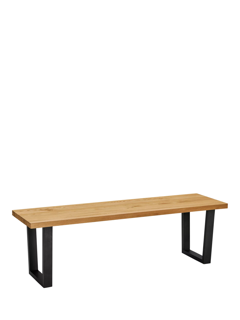 John Lewis Calia 3-seater solid oak dining bench - British product