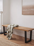 John Lewis Calia 3-seater solid oak dining bench - British product