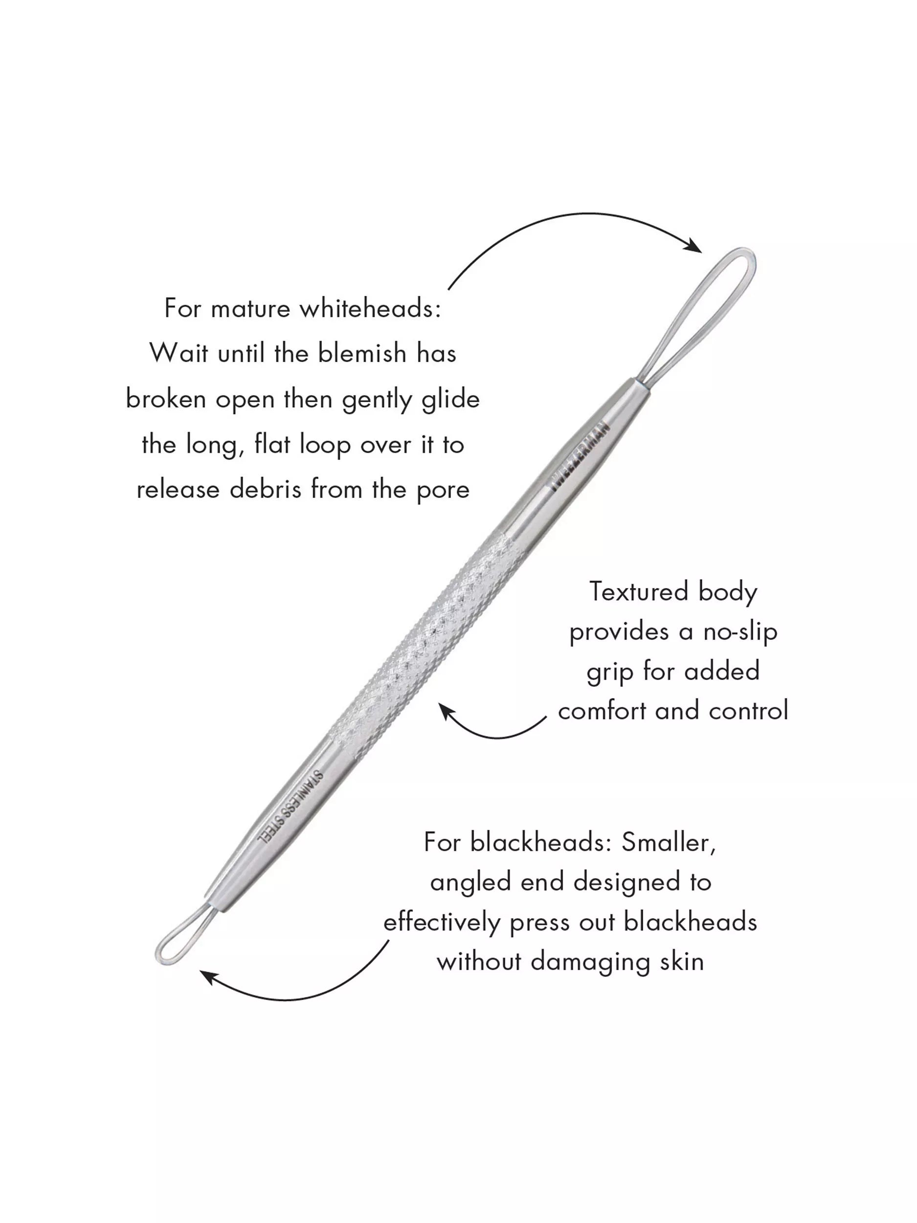 Tweezerman blackhead remover skincare tool, imported from the UK