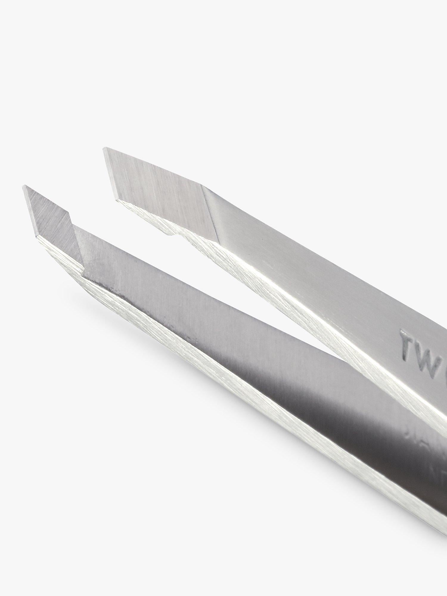 Tweezerman stainless steel slant tweezers for brow shaping (British brand)