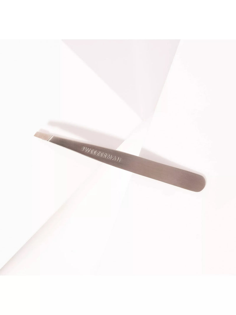 Tweezerman stainless steel slant tweezers for brow shaping (British brand)