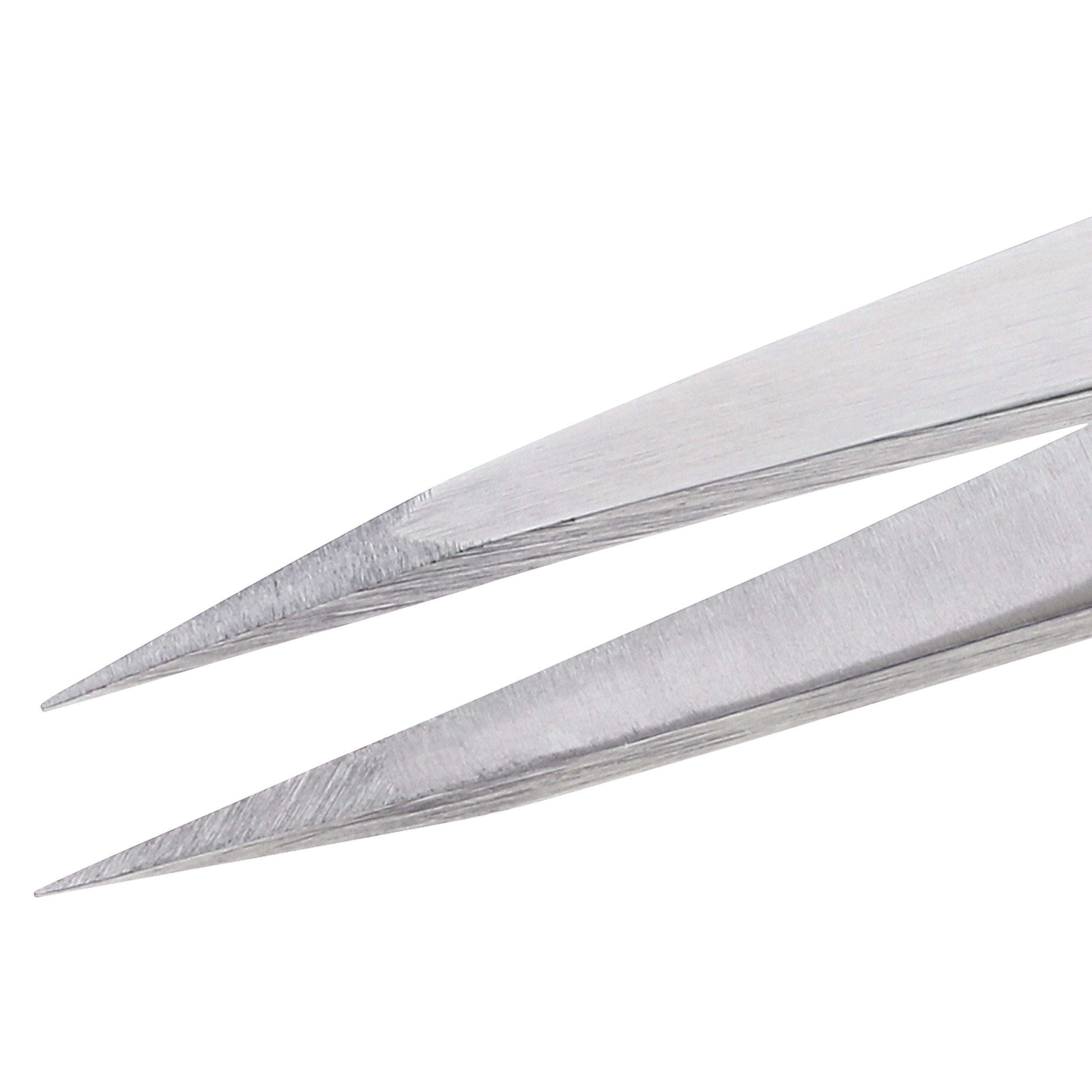 Tweezerman petite tweezer set leather case black (British brand)