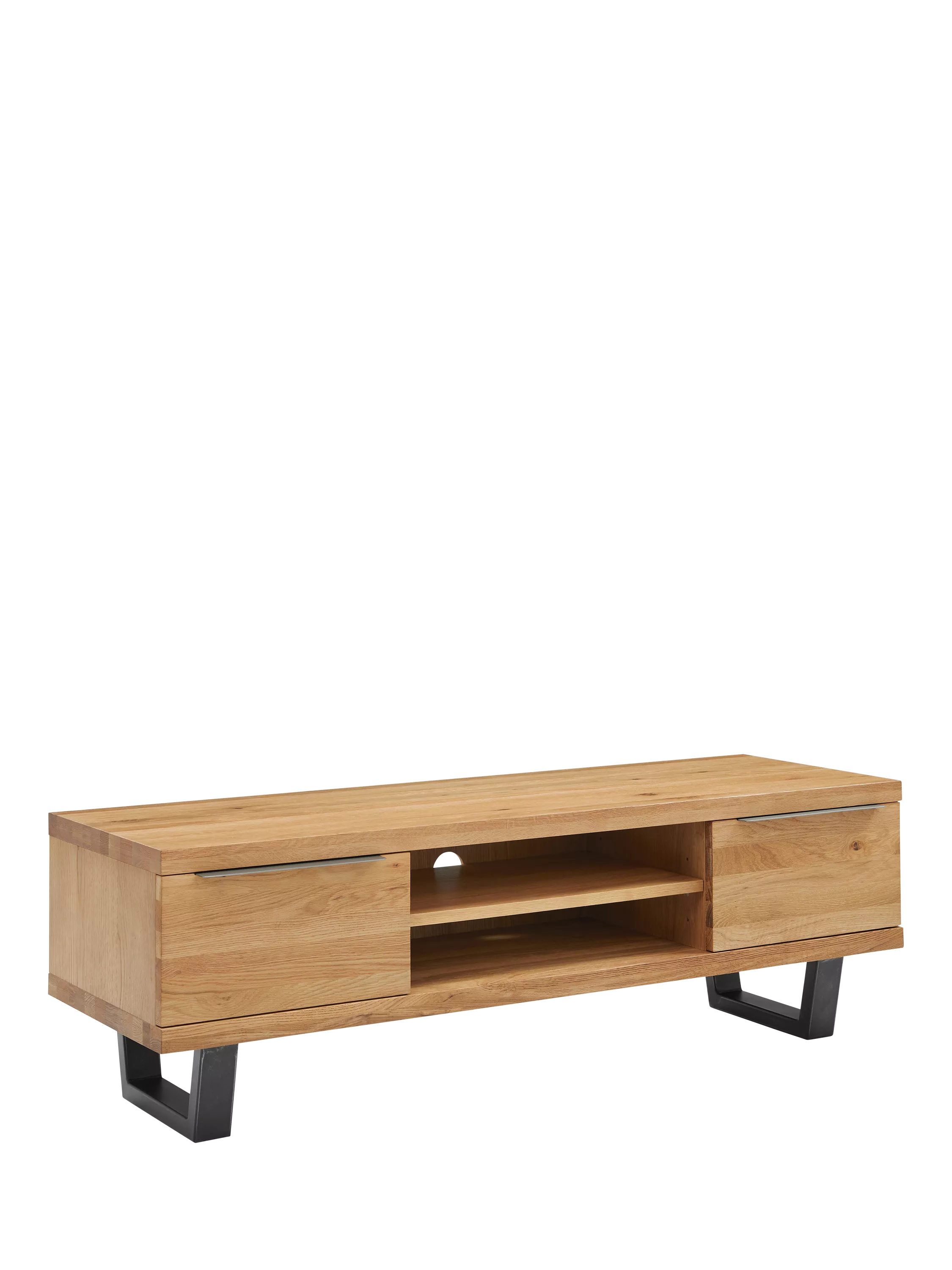 John Lewis Calia TV stand solid oak metal imported from the UK