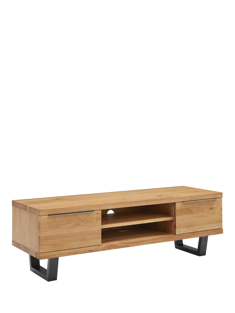 John Lewis Calia TV stand solid oak metal imported from the UK