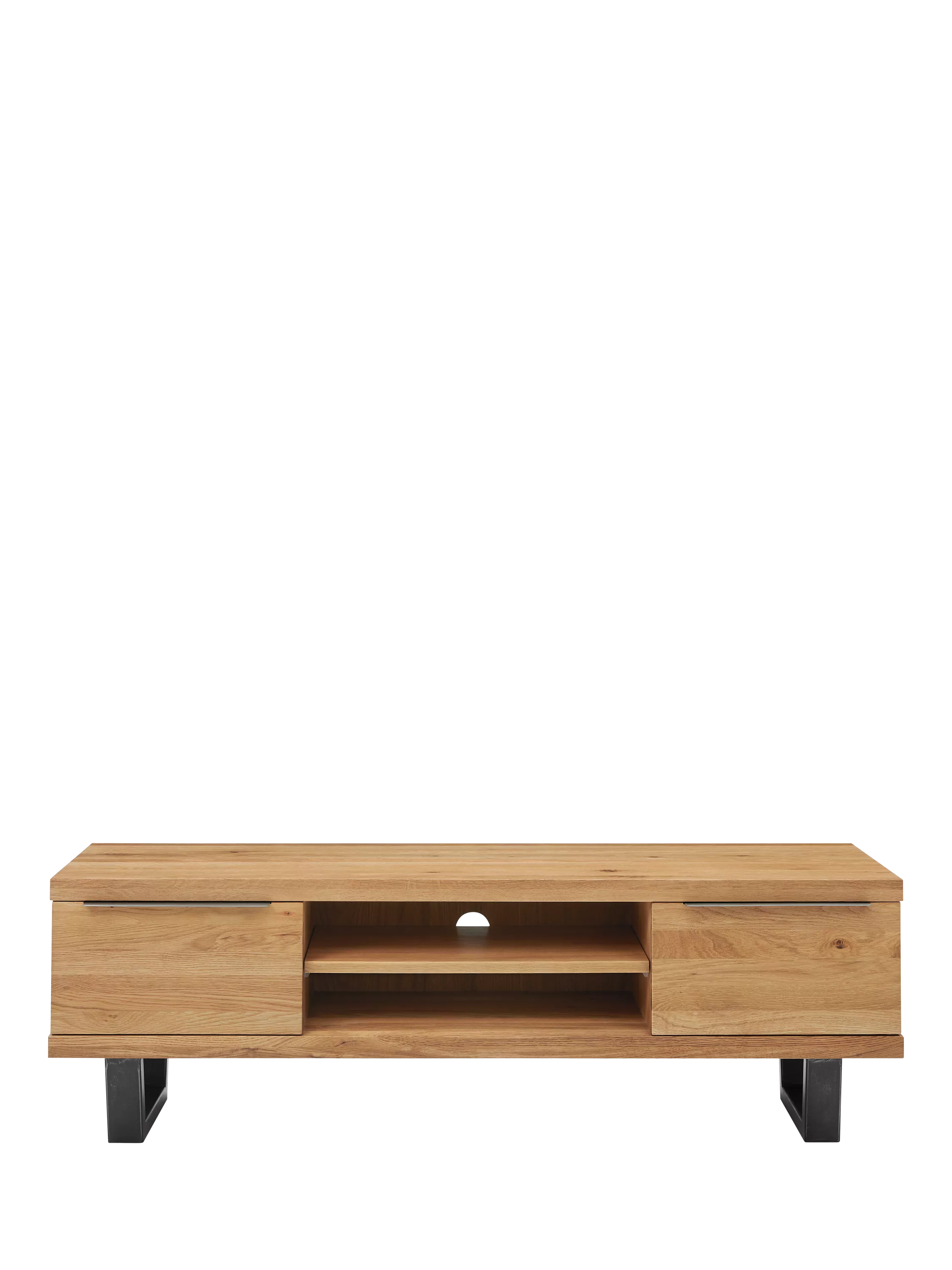 John Lewis Calia TV stand solid oak metal imported from the UK