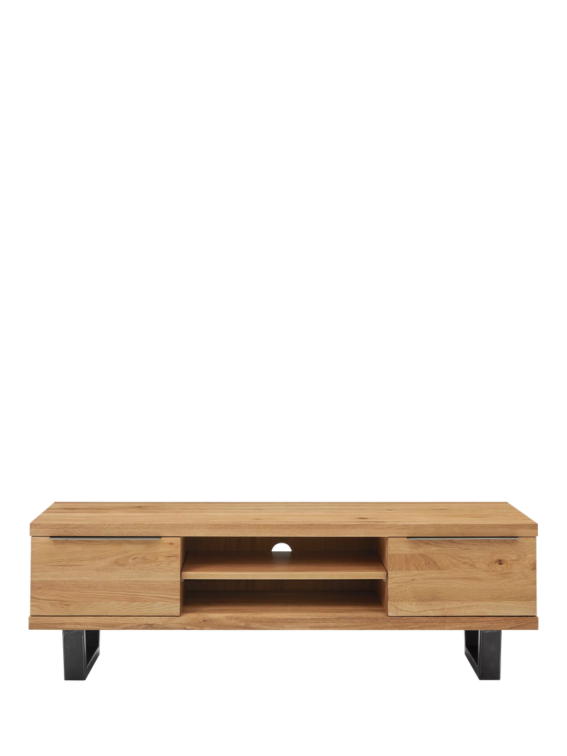 John Lewis Calia TV stand solid oak metal imported from the UK