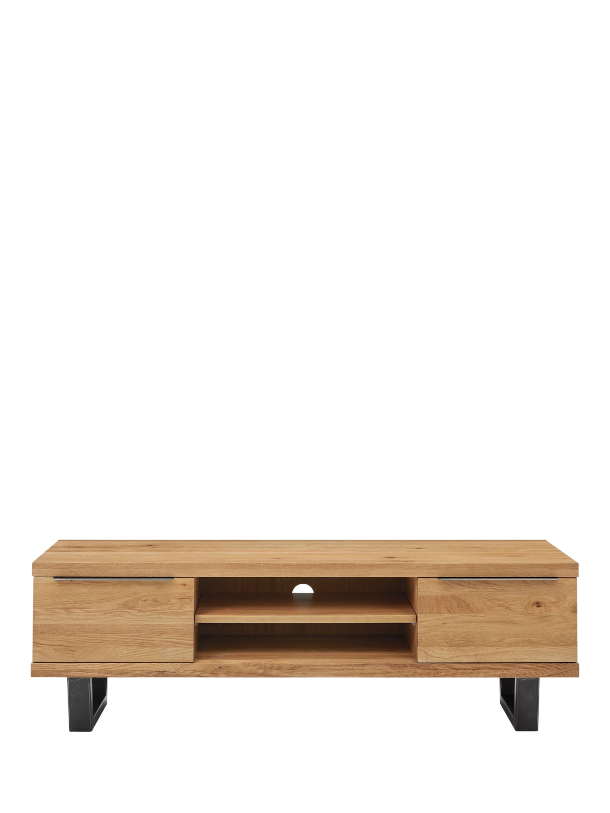 John Lewis Calia TV stand solid oak metal imported from the UK