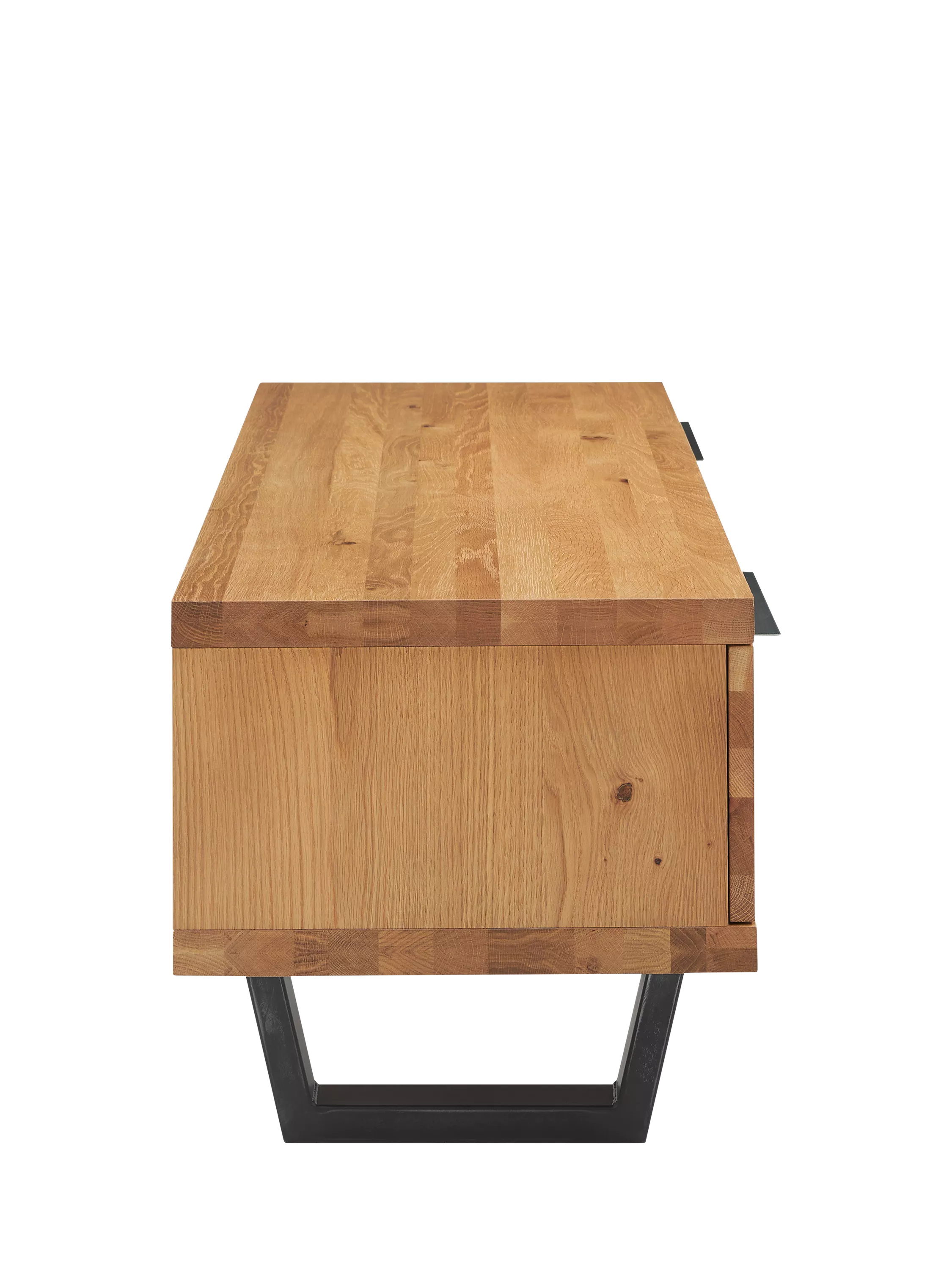 John Lewis Calia TV stand solid oak metal imported from the UK