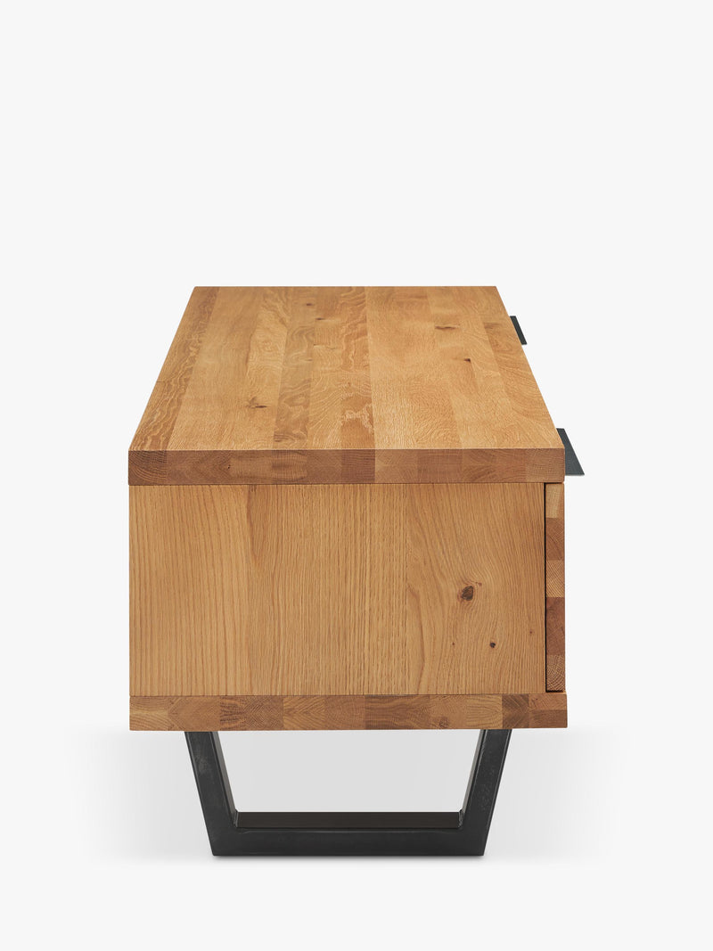 John Lewis Calia TV stand solid oak metal imported from the UK
