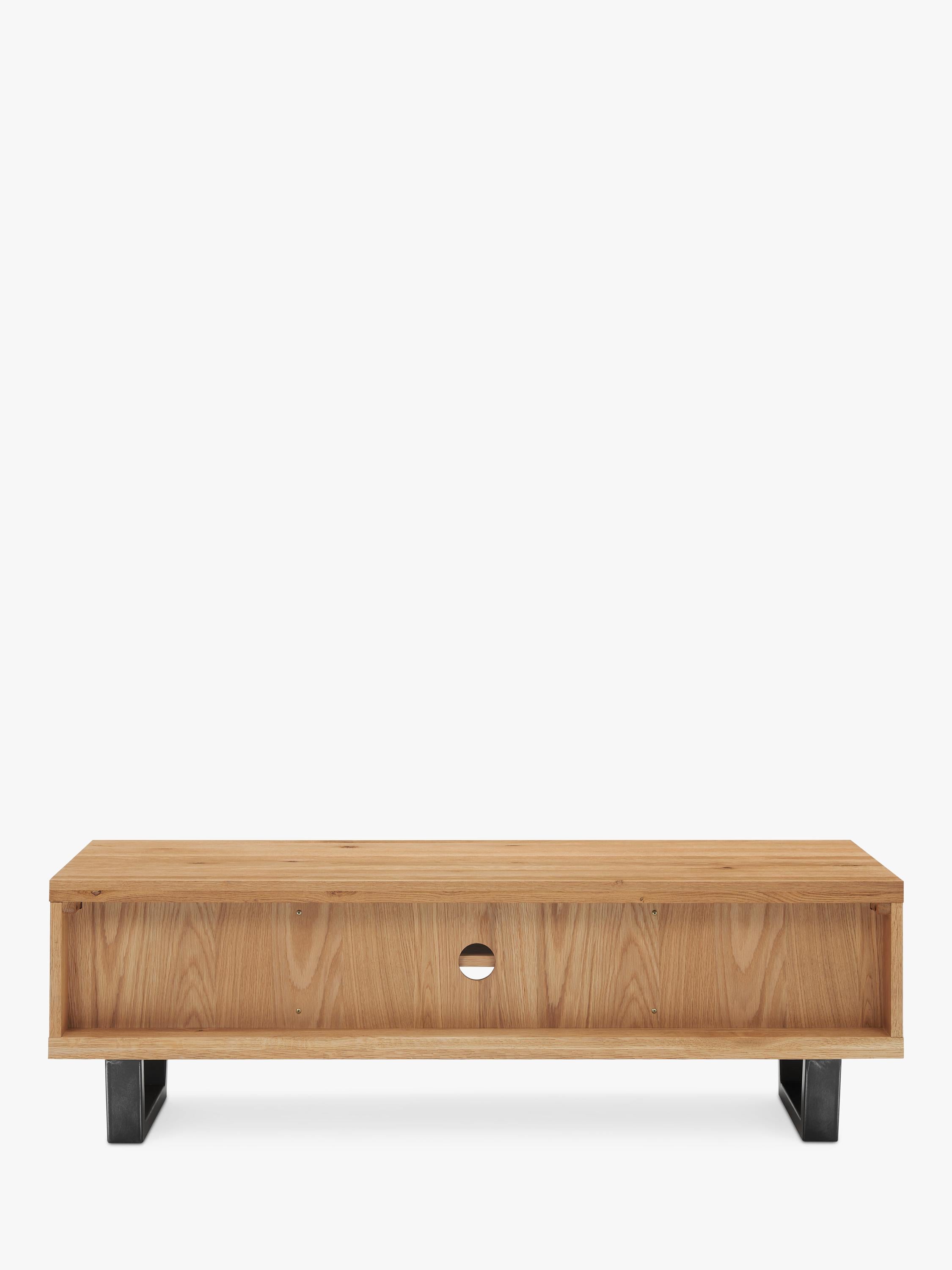 John Lewis Calia TV stand solid oak metal imported from the UK