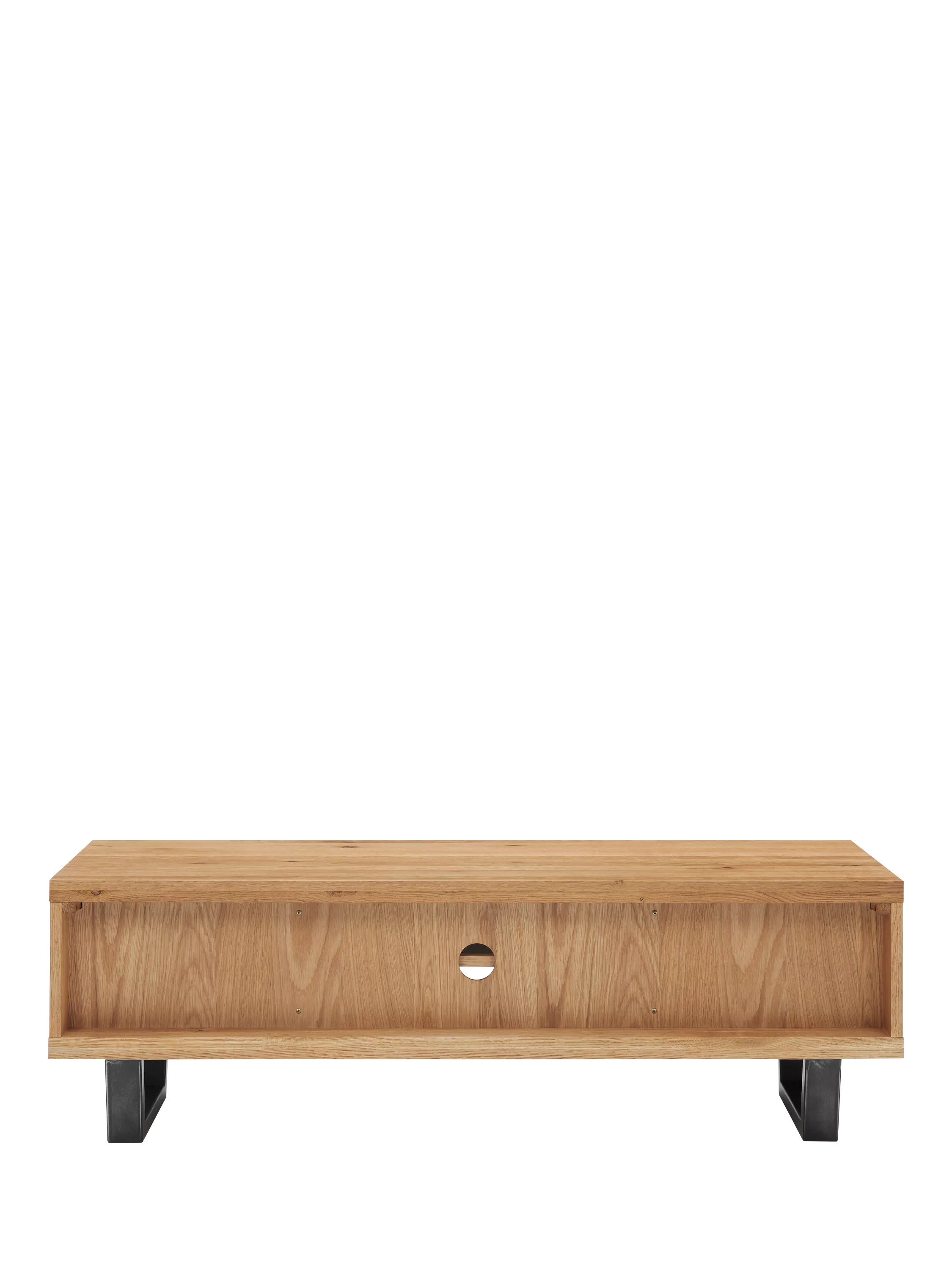 John Lewis Calia TV stand solid oak metal imported from the UK