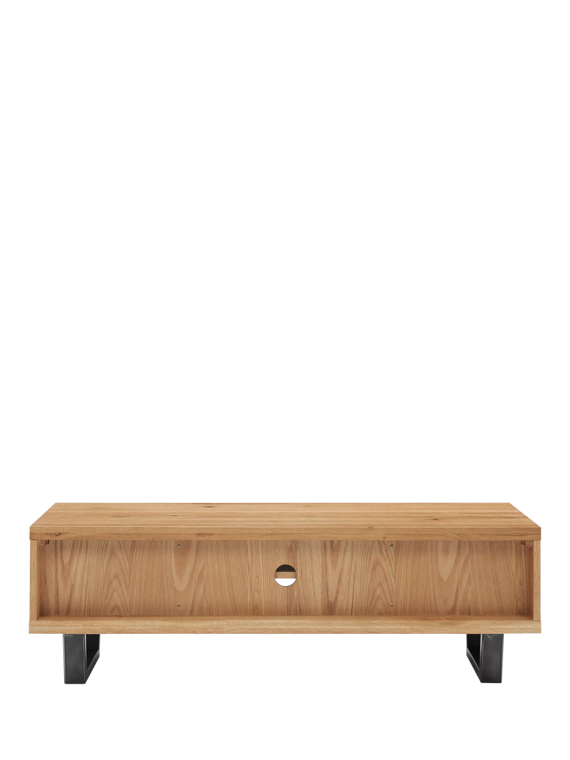 John Lewis Calia TV stand solid oak metal imported from the UK