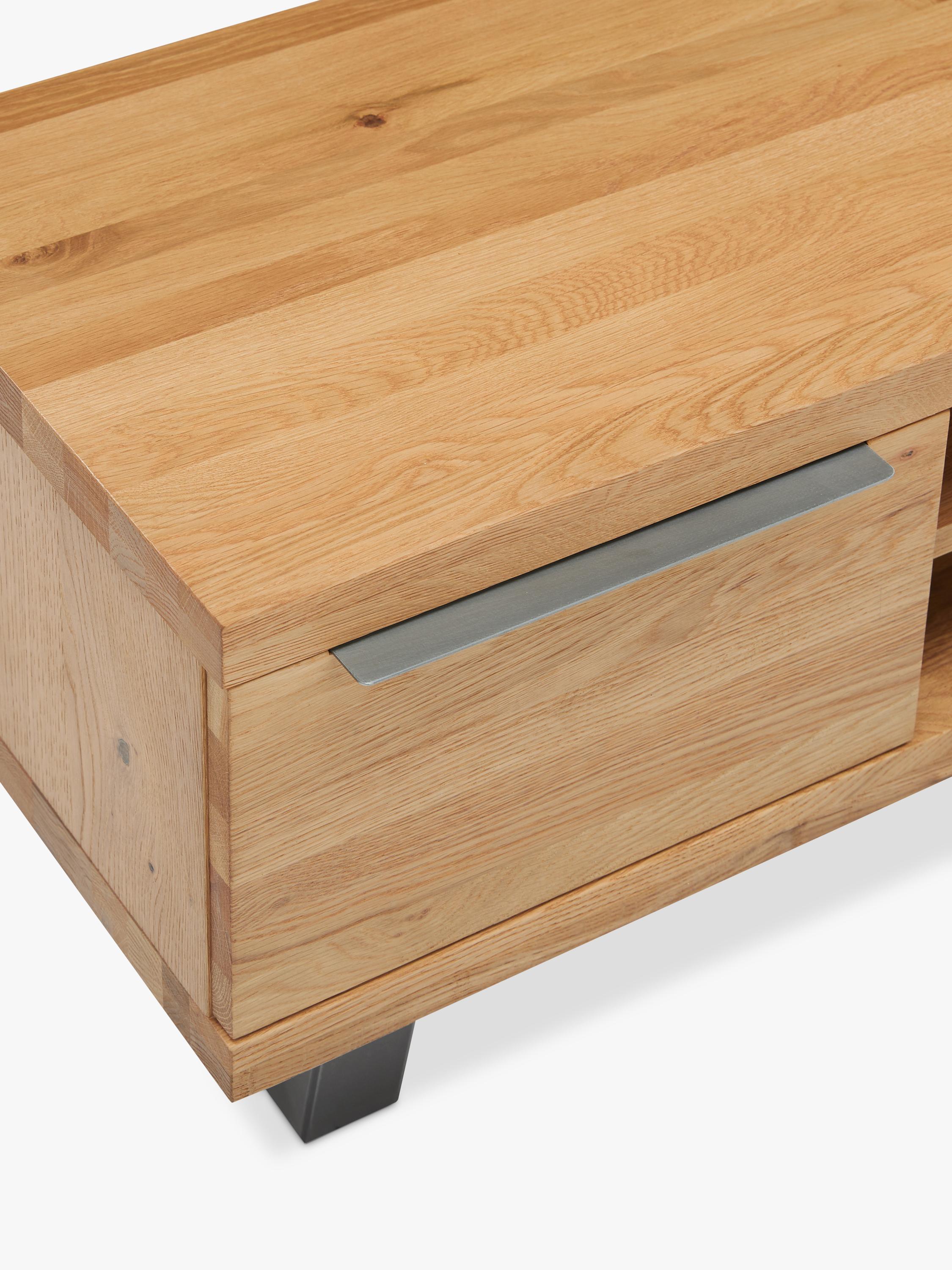 John Lewis Calia TV stand solid oak metal imported from the UK