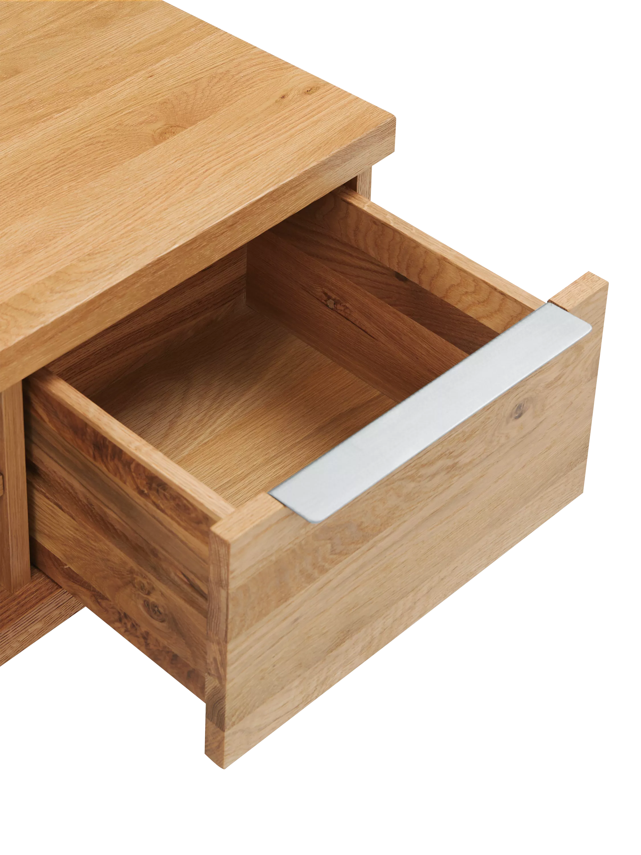John Lewis Calia TV stand solid oak metal imported from the UK