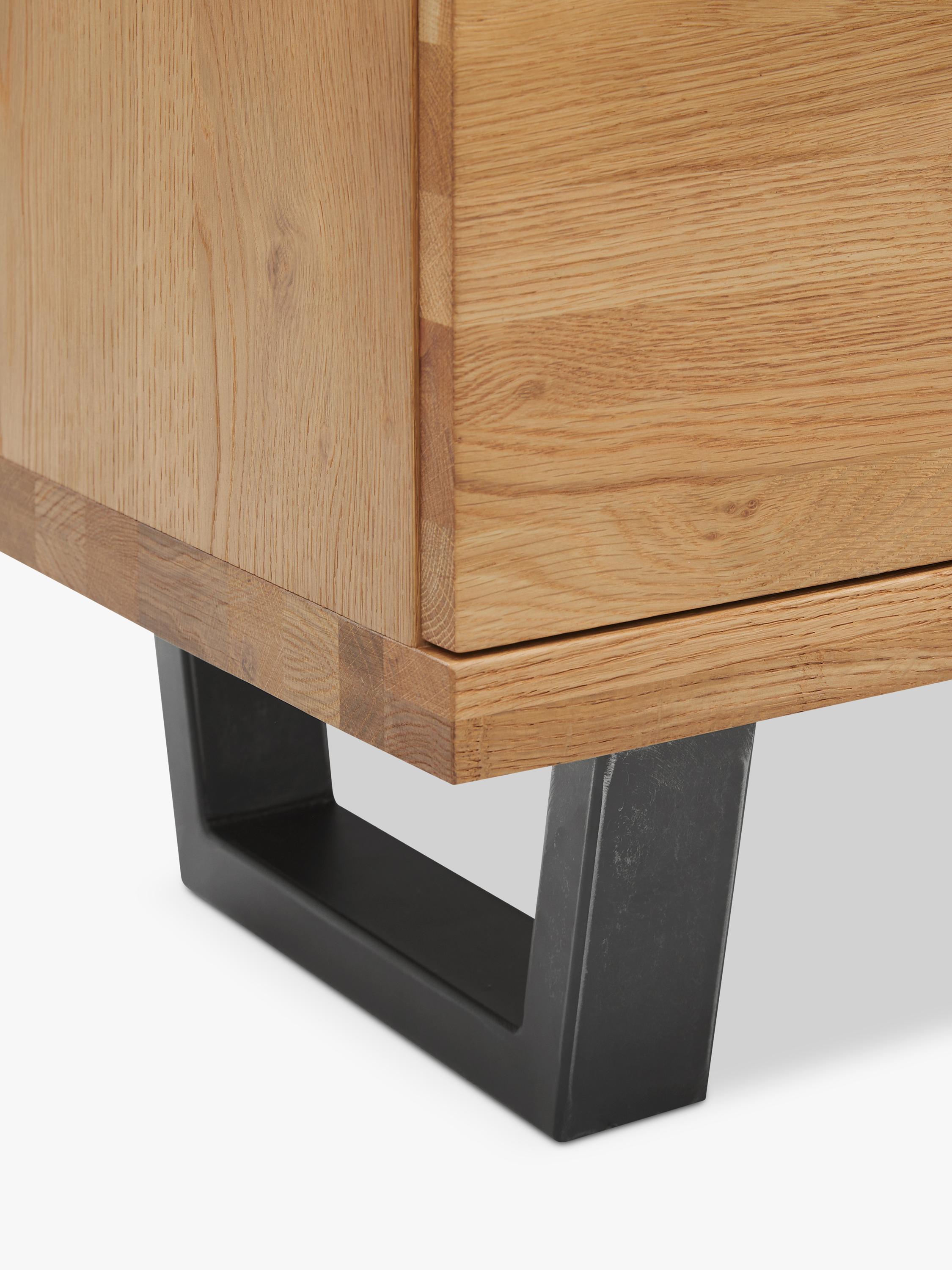 John Lewis Calia TV stand solid oak metal imported from the UK