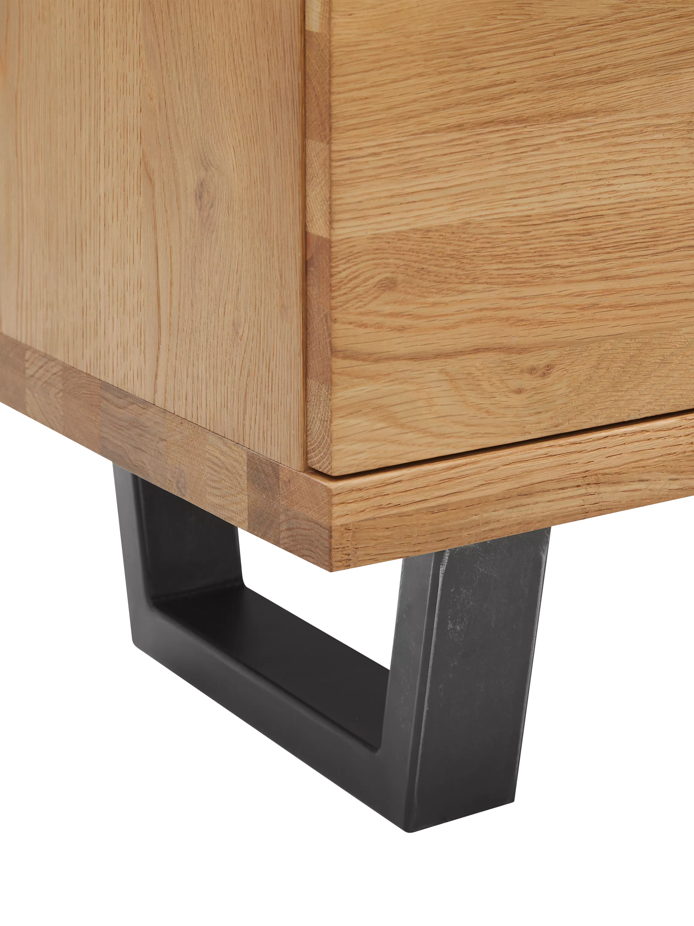 John Lewis Calia TV stand solid oak metal imported from the UK