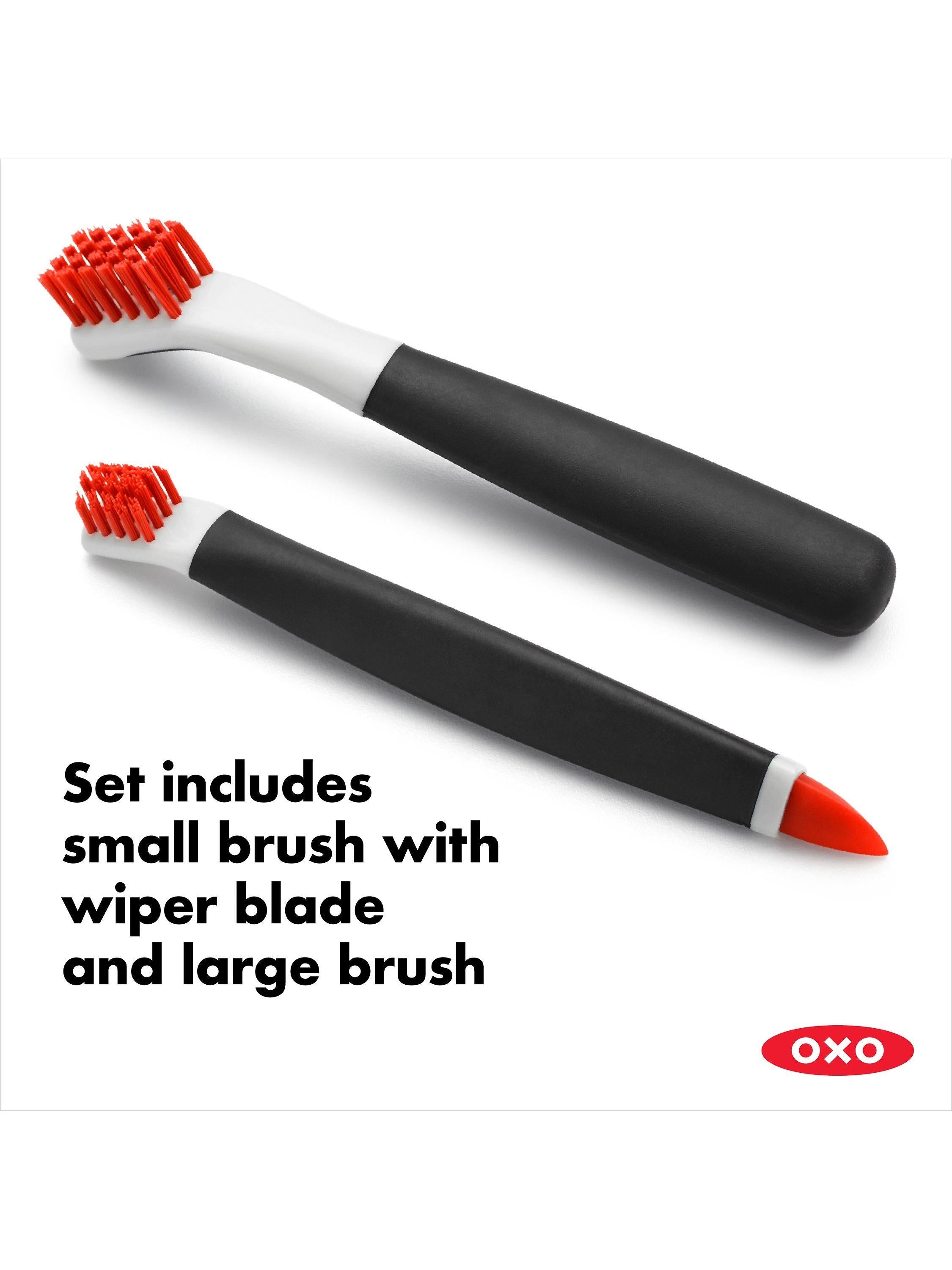 OXO Deep Clean Brush Set in orange, imported from the UK