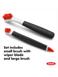 OXO Deep Clean Brush Set in orange, imported from the UK