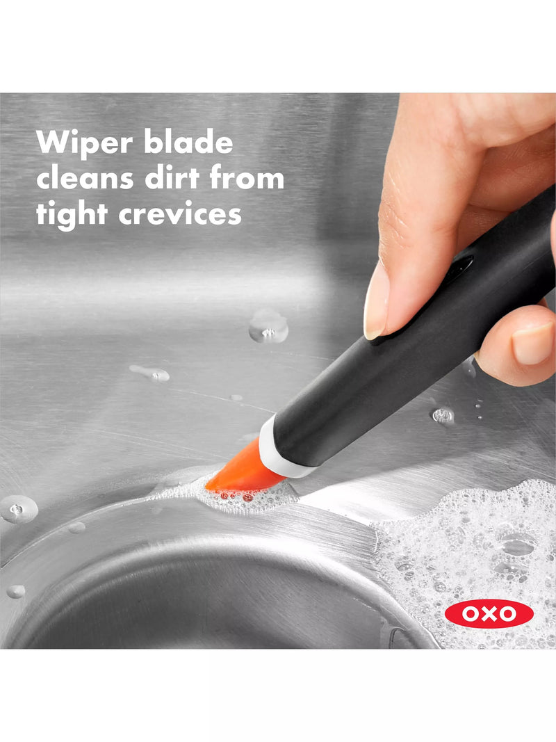 OXO Deep Clean Brush Set in orange, imported from the UK