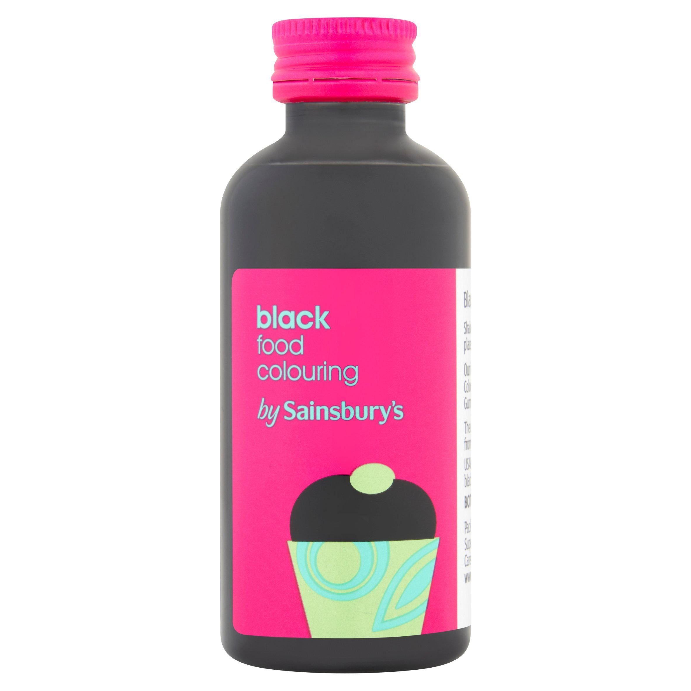 Sainsbury's Black Food Colouring 60ml Baking Essentials Sainsburys   