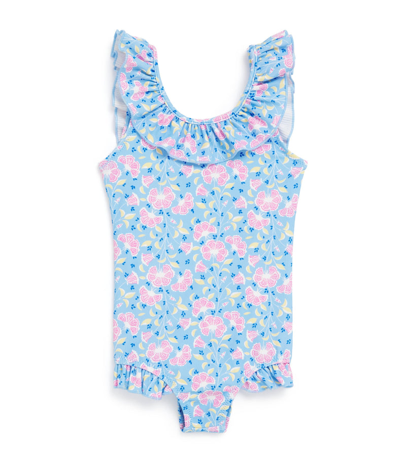 Louise Misha floral ruffle-trim Andrea swimsuit 3-10 years, UK version