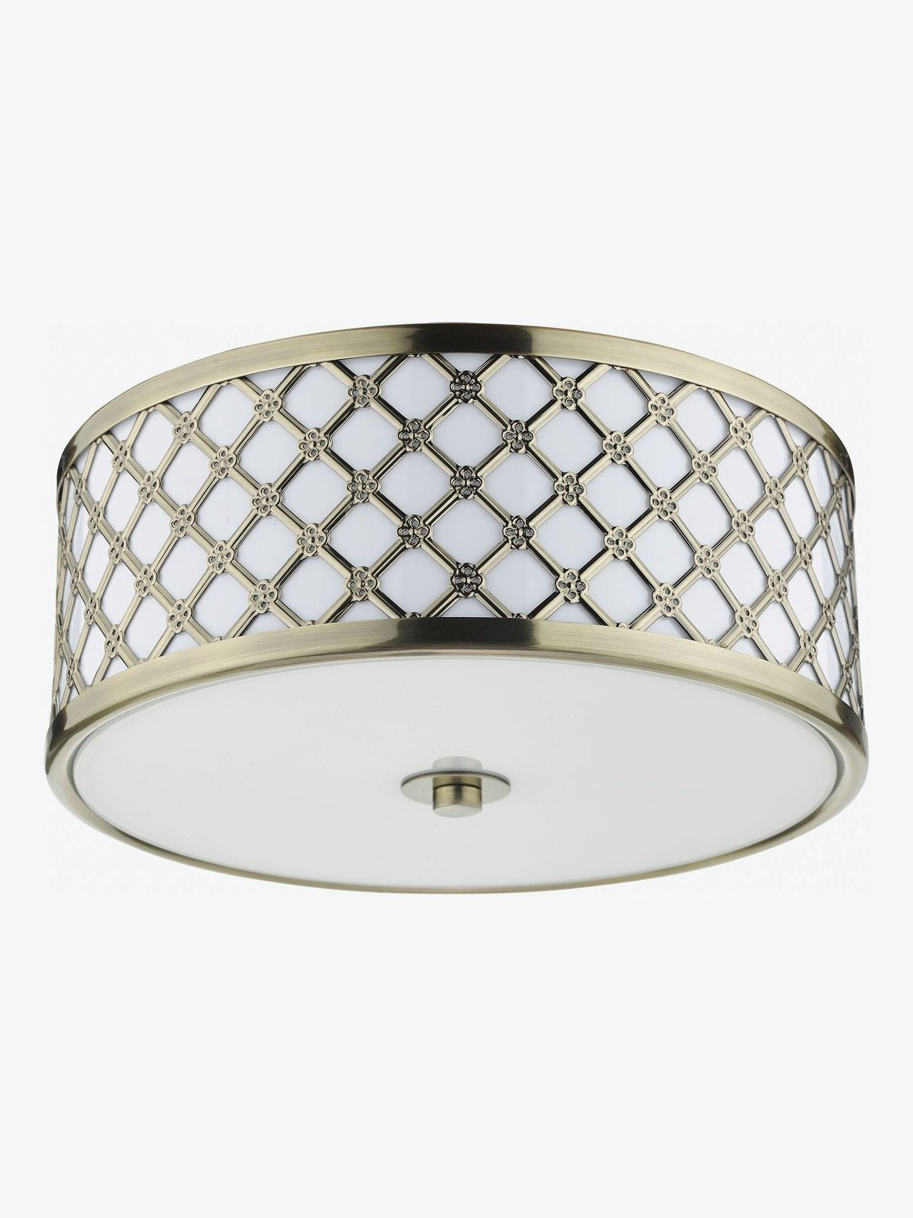 Dar Lighting brass flush ceiling light 31cm, UK version