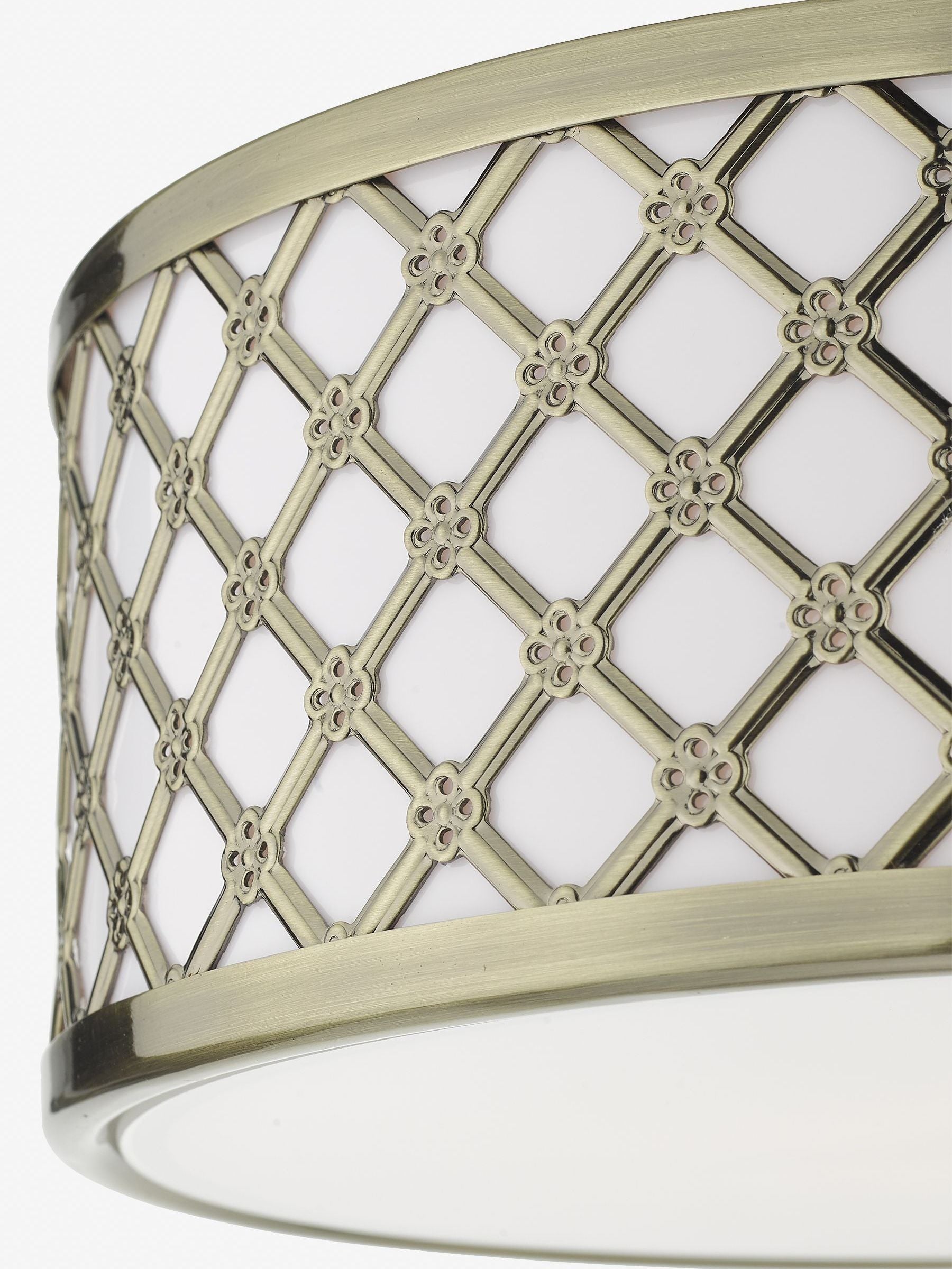 Dar Lighting brass flush ceiling light 31cm, UK version