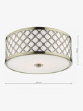Dar Lighting brass flush ceiling light 31cm, UK version