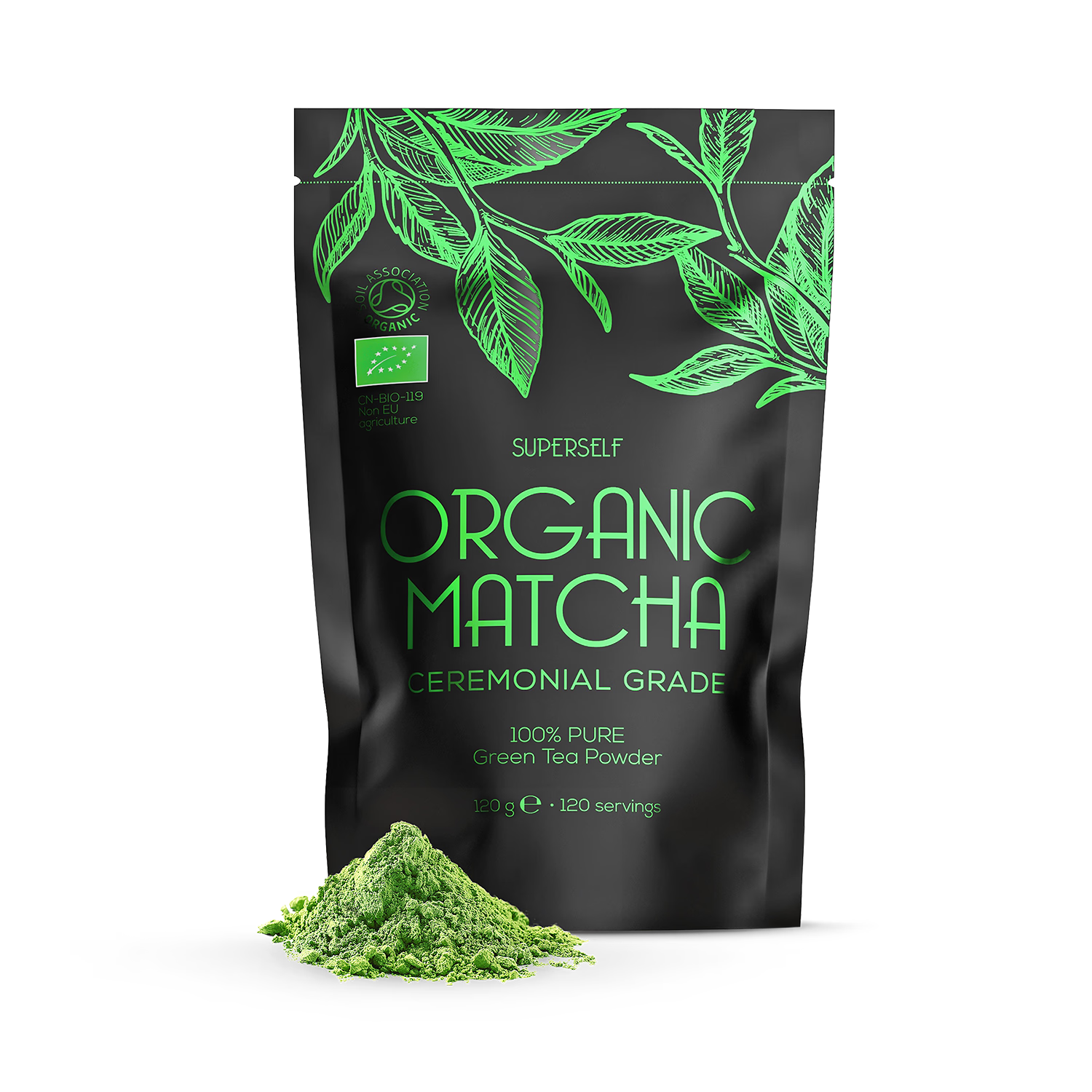 SuperSelf ceremonial grade matcha powder 120g - British product