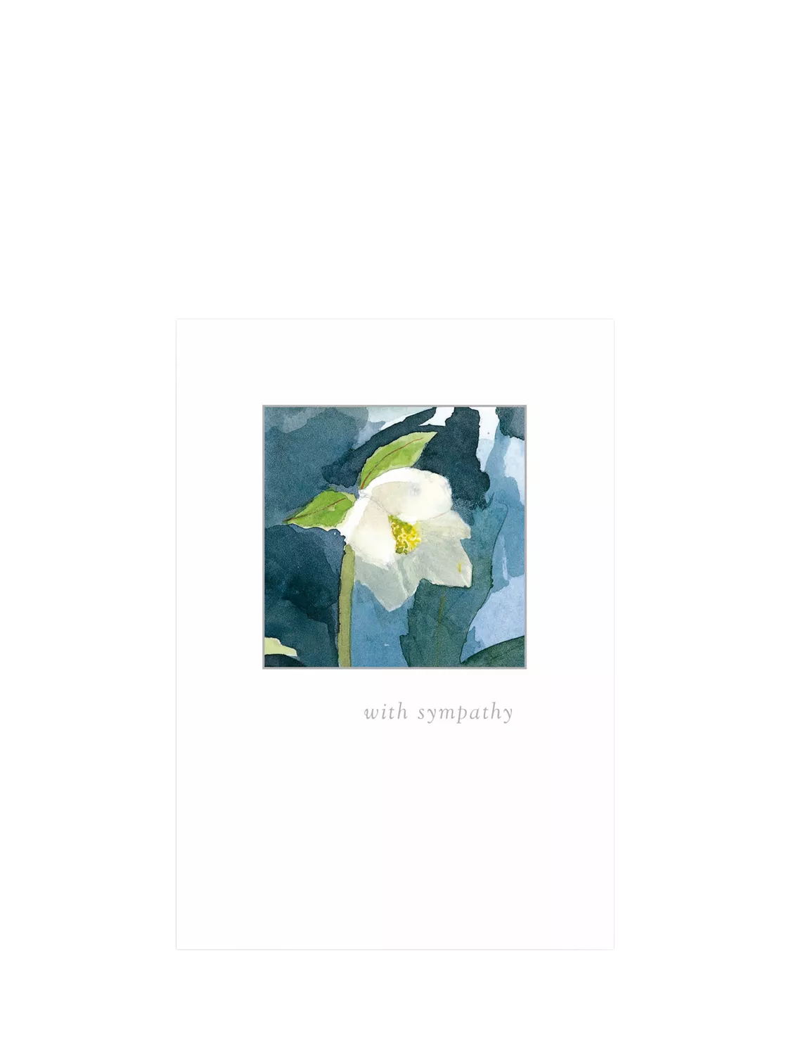 Woodmansterne sympathy card Thinking Hellebore, imported from the UK